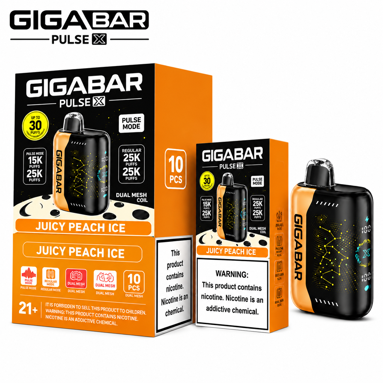 GIGA Bar Pulse X 25000 -5/10/20PCS