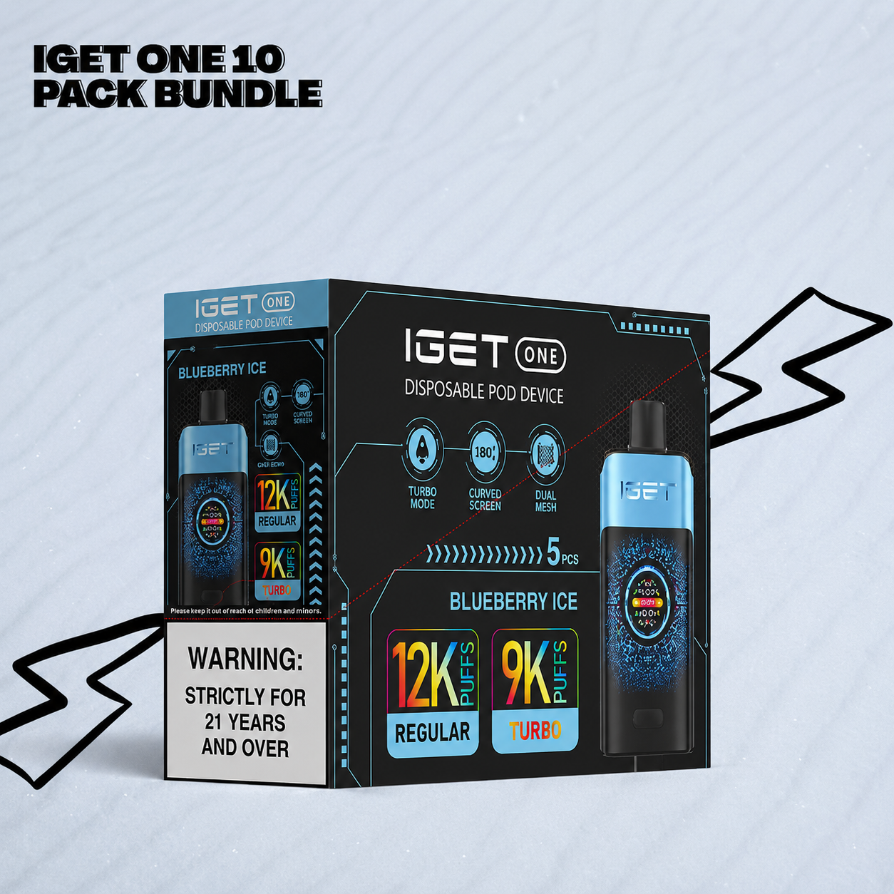 IGET One 12000 PUFFS-5/10/20pcs