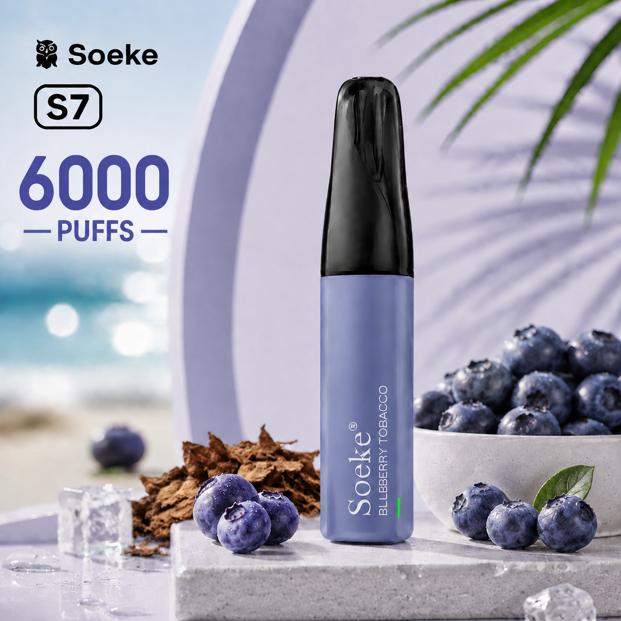 SOEKE S7 6000 Puffs-blueberry tobacco