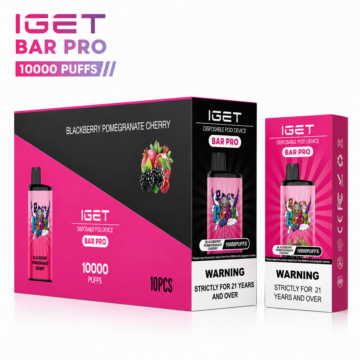 IGET BAR PRO 10000 PUFFS-5/10/20pcs